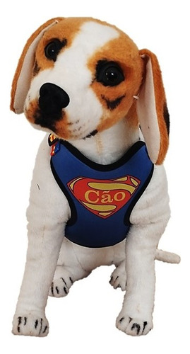 Kit Peitoral Air E Guia Pet P Cachorro Herói Personagens