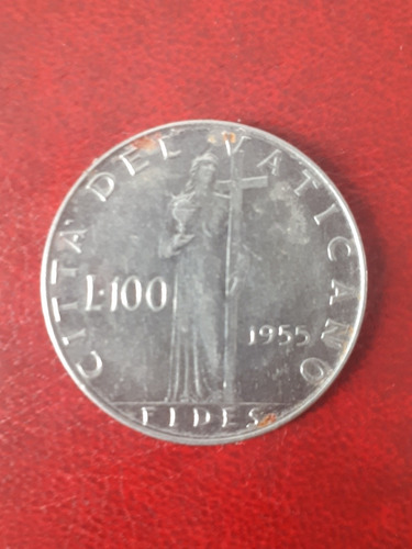 Moneda Vaticano 1955 100 Lira 