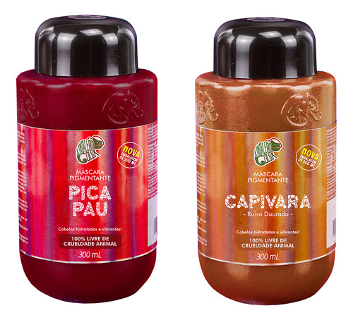  Kit Máscara Pigmentante Pica Pau + Capivara 300ml Kamaleão