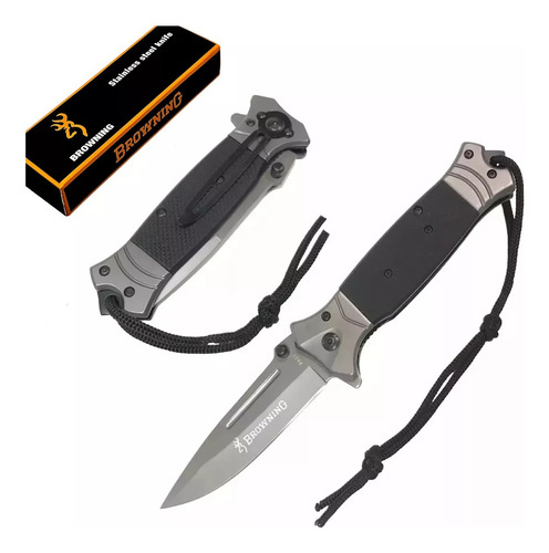 Navaja Tactica Browning Semi Automatica Fa38 Negro