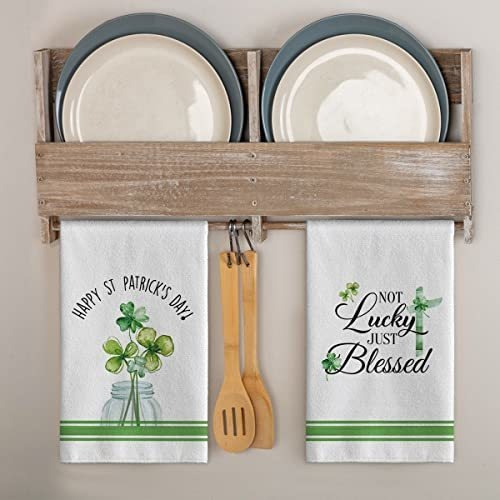 Not Lucky Just Blessed Happy Shamrock Toalla Cocina Para