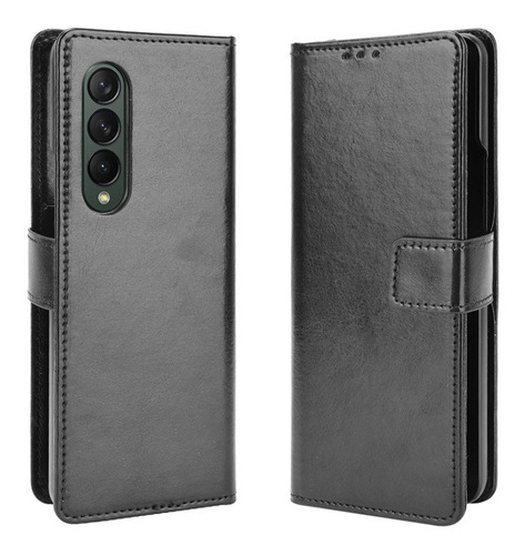 Funda De Anticaída Para Samsung Galaxy Z Fold4 De Cuero Flip