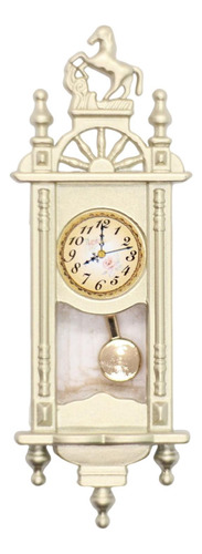 Reloj De Pared Para Casa De Muñecas 1:12, Reloj Beige