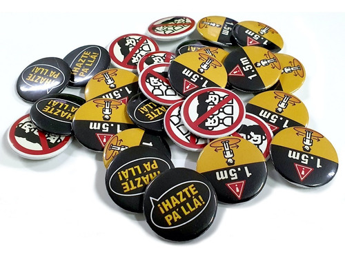 Pack 70 Foto Botones Pines Publicitarios 5.5 Cms