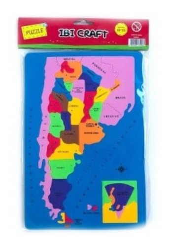 Mapa De Argentina Goma Eva Ibi Craft División Política