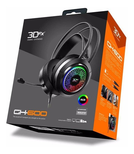 Audífonos Gamer 3dfx Gh-600 Usb 3.5mm / Pc / Ps / Xbox 