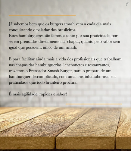 Amassador Prensador De Bife Ferro Fundido Smash Burguer Cor Preto