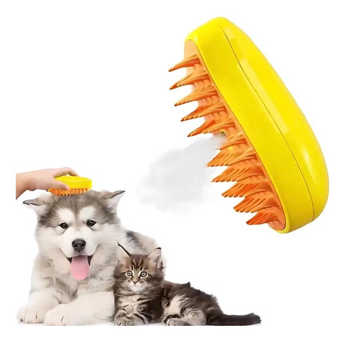 Cepillo Masajeador De Perros Y Gatos Con Función De Vapor