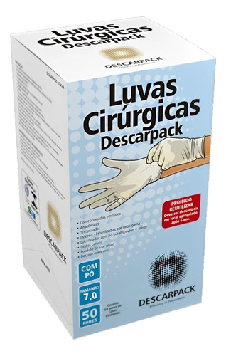 Luva Cirurgica Estéril Descarpack 50 Pares 7.0