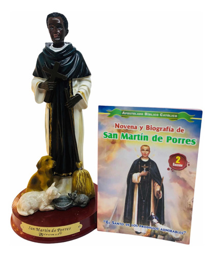 San Martín De Porres 20cm + Novena Bíblica