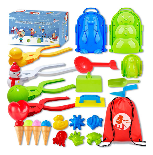 Jjrap Kit De Herramientas Para Hacer Bolas De Nieve, 16 P...