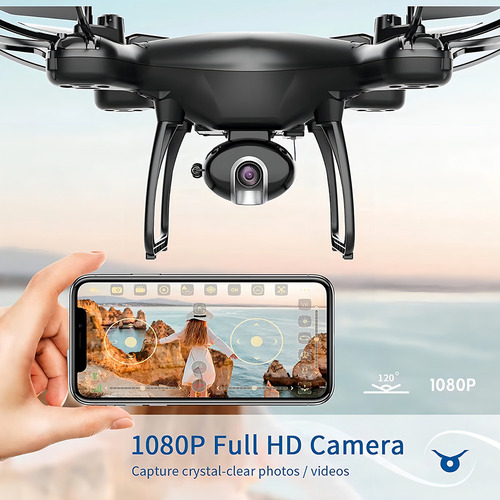 Dron Snaptain Sp650 Cámara 1080p Hd Con Control De Voz Color Negro