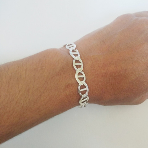 Pulsera Caballero Plata Italiana, Lei 925