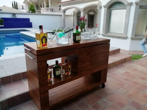 Imagen 2 de 6 de Hielera De Madera Premium Con Tina De Acero Inoxidable