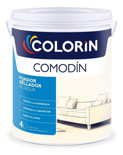 Fijador Sellador Al Agua Colorin Comodin 4 Lts