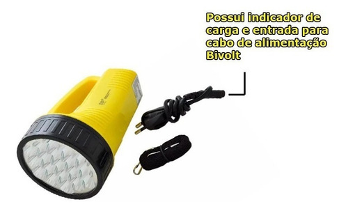 Holofote Lanterna Ultra Led Recarregável 1300mah Bivolt Xtra