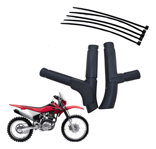 Par De Protetor Quadro Off Road Motocross Crf 230 Preto