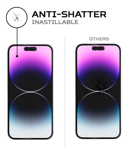 Imagen 5 de 6 de Protector De Pantalla Antishock Para Apple iPhone 14 Pro Max