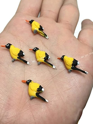 Lot De 12 miniatura Bird (canarias) Suministros Animal.