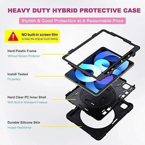 Imagen 6 de 6 de Funda iPad Air 4 Herize Duradero Soporte Lápiz/mano Negro