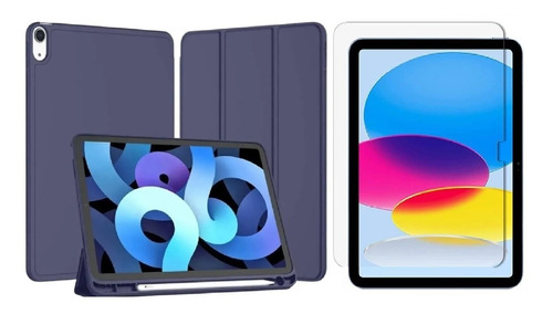 Estuche Smart Case Para iPad 10 10.9 2023 + Vidrio Templado