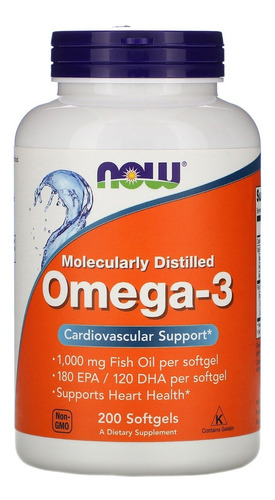 Omega 3 Now Foods 200 Softgel 2000mg Con Dha Y Epa Oferta