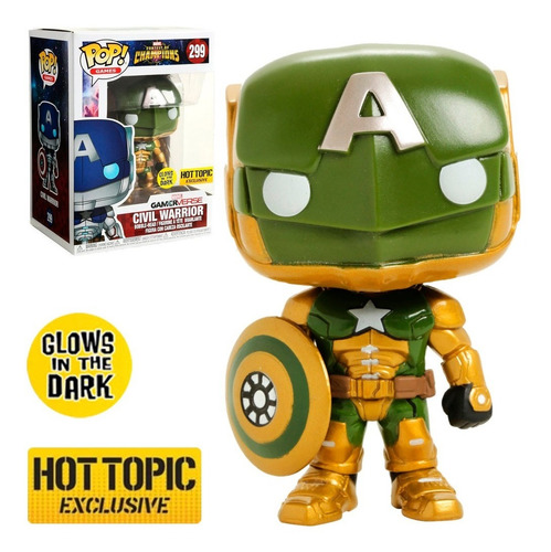 Funko Pop Marvel Contest Of Champions Civil Warrior Gitd 