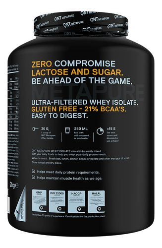 Proteina Metapure Whey Isolate Zero Carb 2 Kg Qnt