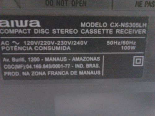 Placa Lateral Som Aiwa Nsx-s305