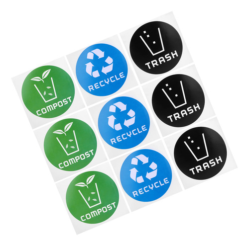 60pcs/set Redondo Reciclaje De Reciclaje De Compost
