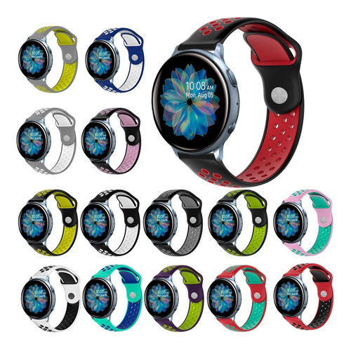 Combo 3 Correas Transpirables Para Galaxy Watch Active 2 