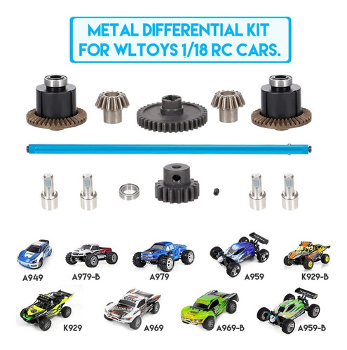 Kit De Diferencial De Metal Para Automóvil Rc, Engranaje 38t