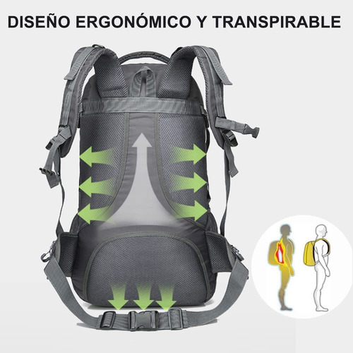 Dqst Mochila Impermeable De Viaje 60l Mochila Resistente Con