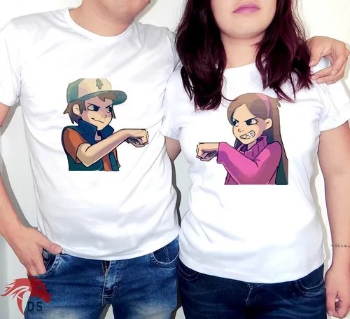 Playeras Para Pareja Alfa Blancas Nuevas Hermanos | Envío gratis