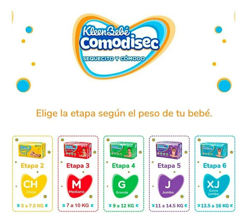 Kit Pañales Kleenbebé Comodisec Grande - 2 Paquetes Grande (g)