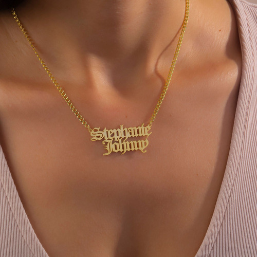 Diy Collar Con Nombre En Inglés, Collar Con Nombre Doble