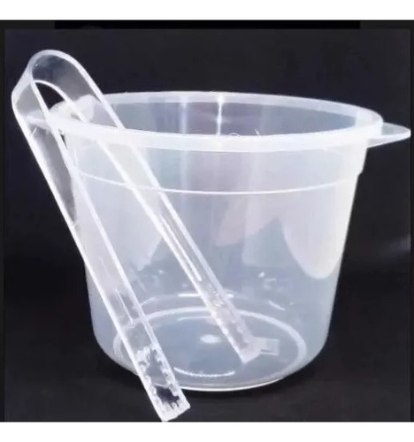30 Hielera De Plástico Con Tenaza Para Fiestas Boda Xv Años Color Transparente Lisa