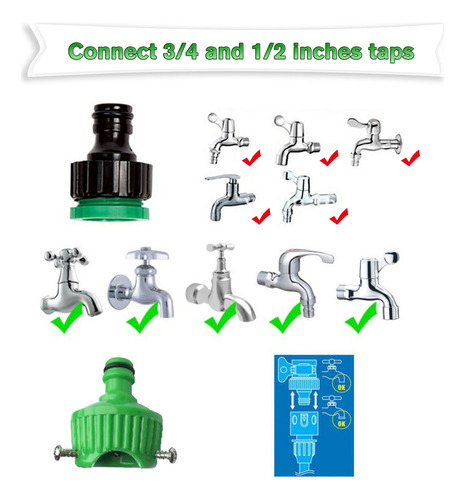 Manguera De Jardín 25 Pies Extensible Flexible Con Conector