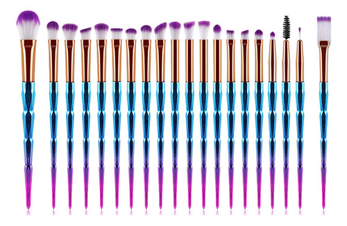 Juego De Brochas De Maquillaje, 20 Unidades, Color Champán,