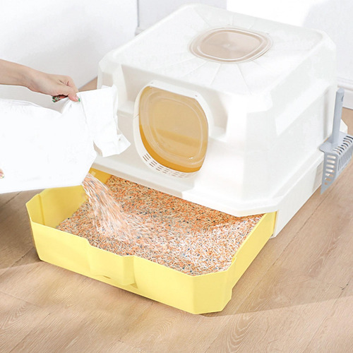 Caja De Arena Para Gatos Completamente Cubierta Caja De