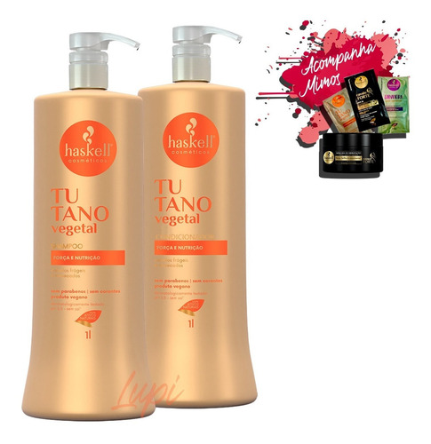  Kit Haskell Tutano Shampoo E Condicionador 1l