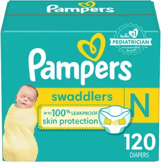 Pampers Swaddlers - Pañales Recién Nacido, 120 Piezas.