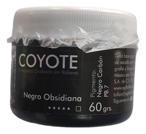 Tinta Coyote Para Grabado En Linoleo 60g. Color A Elegir