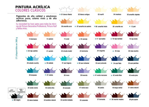 6 Acrilicos Delarte Pote X 37 Cc ( Variedad De Colores)
