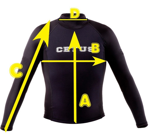 Camiseta Neoprene Com Lycra Manga Longa - Cetus