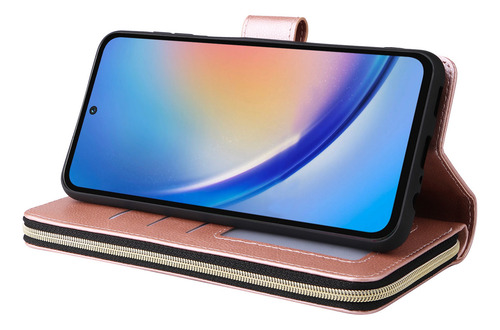 Capa Com Compartimento Multicartões Com Zíper Para Samsung G