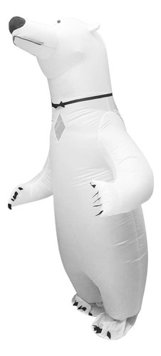 Arokibui Disfraz De Oso Polar Blanco Inflable De Cuerpo Comp