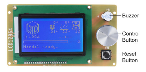 Imagen 5 de 9 de Anet 12864 Lcd Smart Display Controlador De Pantalla Módulo