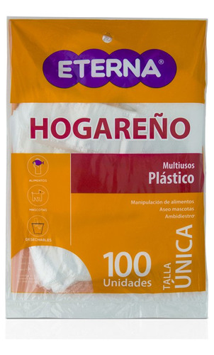 Imagen 1 de 1 de Guantes Eterna 414000110 Multiusos- Plástico - Talla