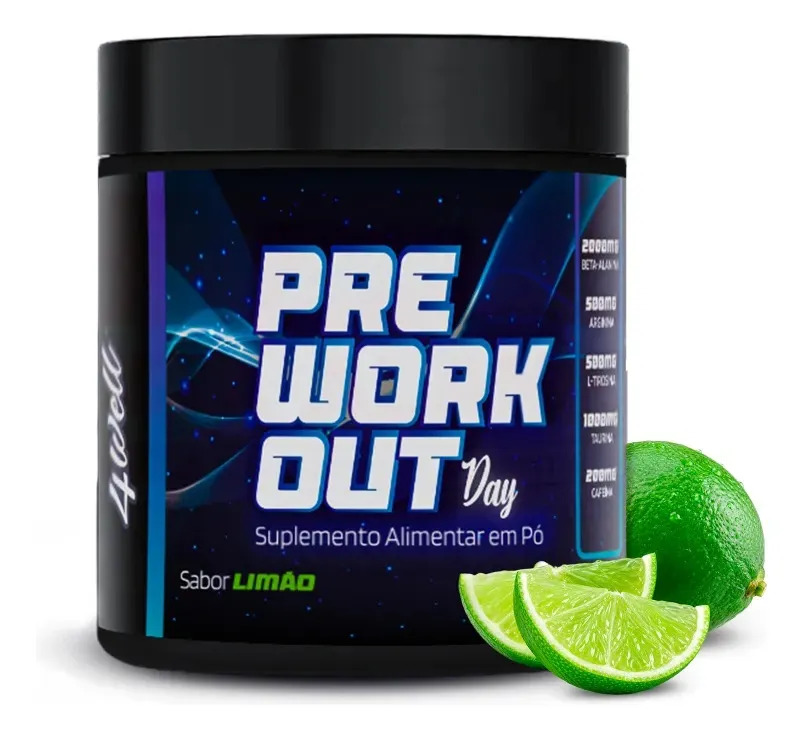 Pré Treino Pré-workout 300g 4well Limão